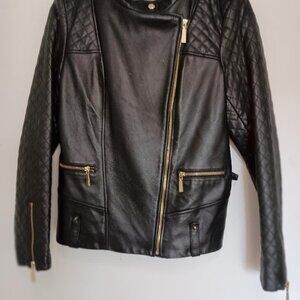 Vince Camuto leather motorcycle jacket